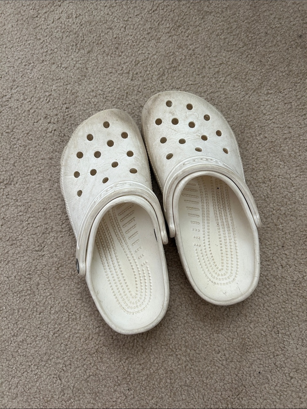 CROCS White Slip-On Clog with Heel Strap
